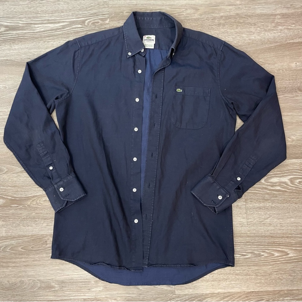 Lacoste Men's Navy Casual Button Down Shirt